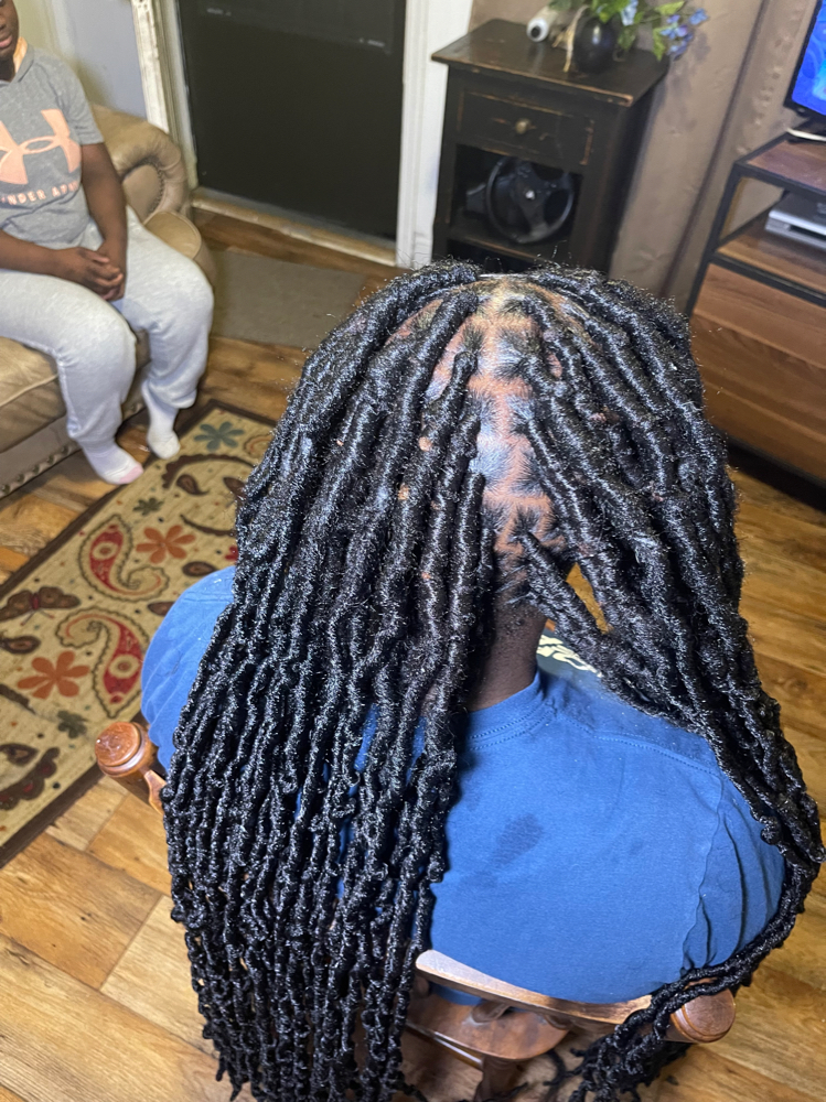 Soft Locs Over Dreads at Loc’d with Autz in Mcclellanville, SC