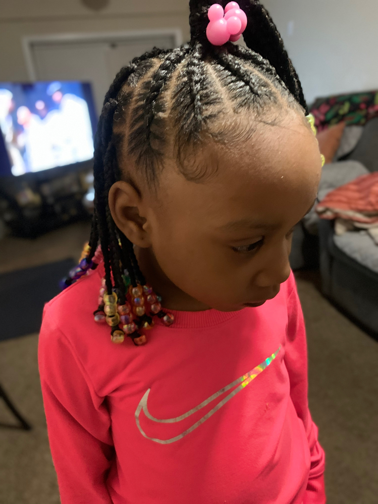 Kid Half Knotless Half Ponytail