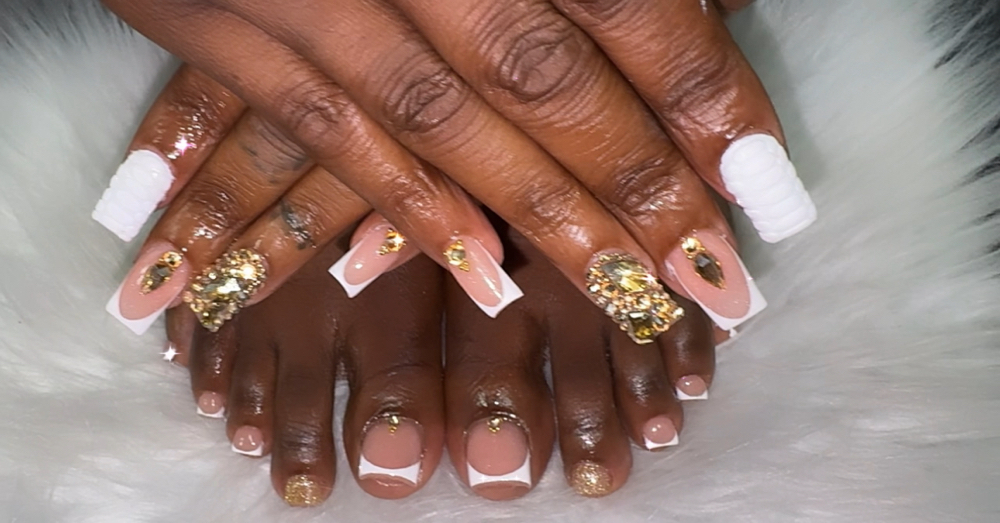 Acrylic Nails And Toes Set Combo