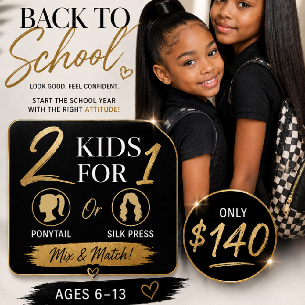 2 Kids For 1  (Ages 6-13 Only) at Attitude by Tia  J. Hair in New Orleans, LA