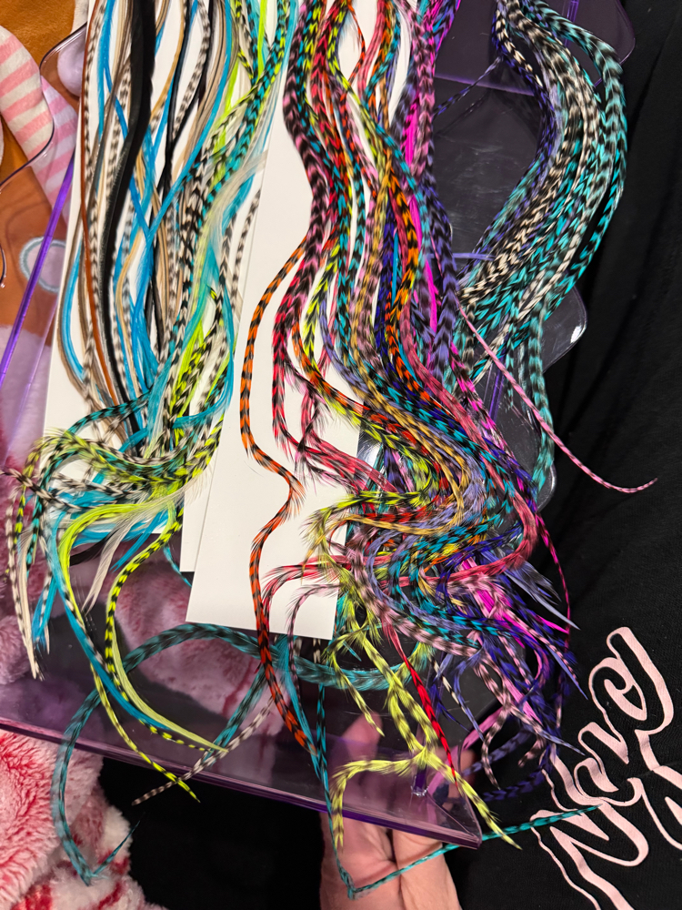 Feather Extensions at Knot Just Hair Studio LLC in Selden NY, NY