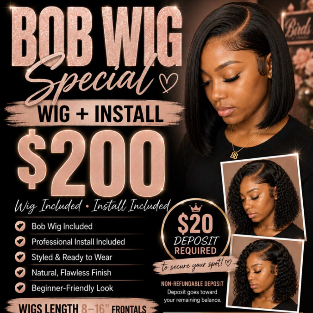 Bob Wig Special at Birds Braiding Boutique in Newnan, GA
