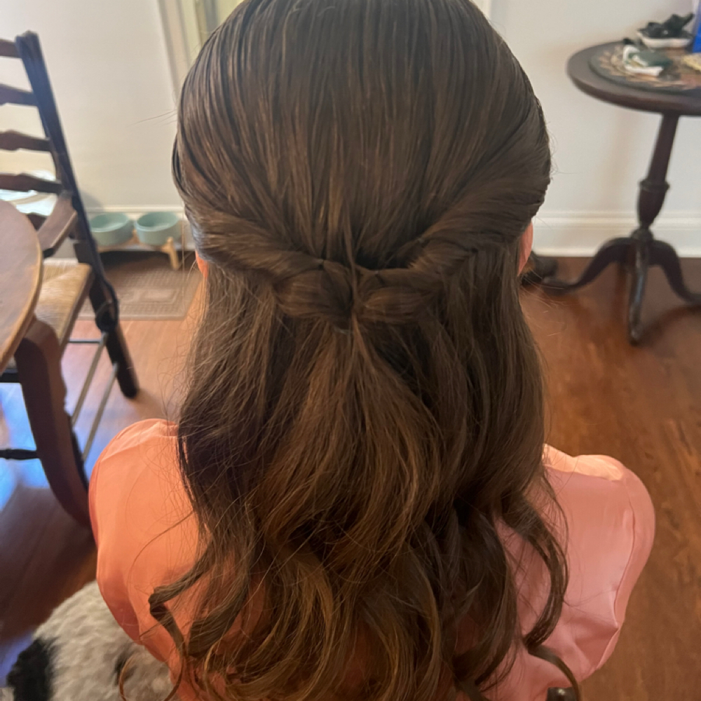 Half Updo at Cut & Blow in Brooklyn, NY