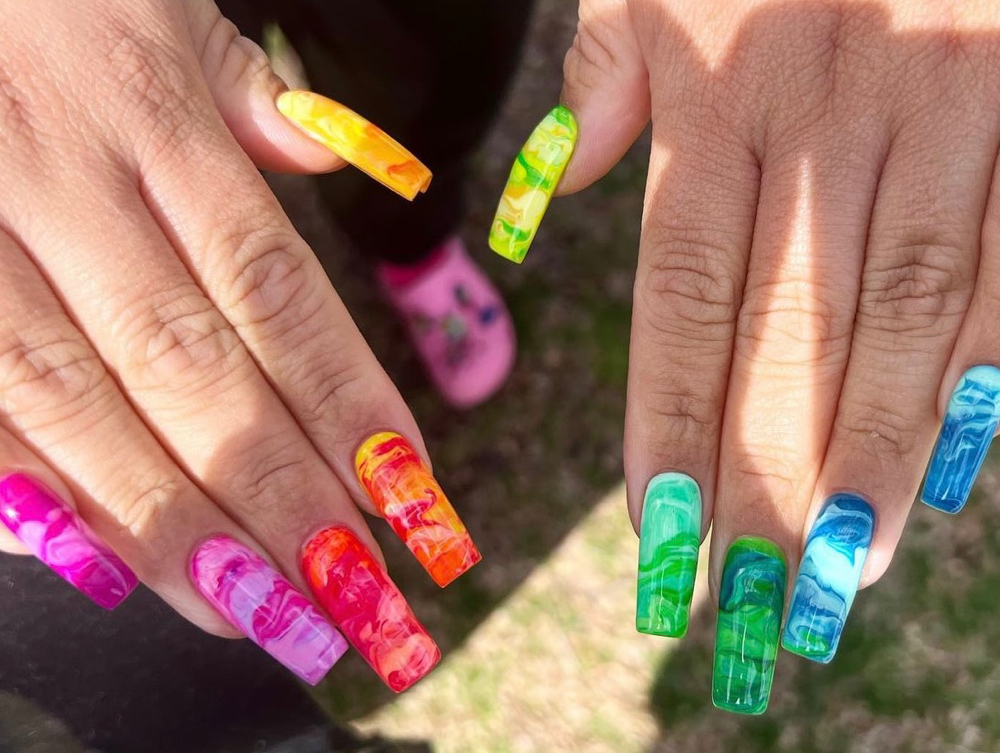 3-4 Color Nail Art