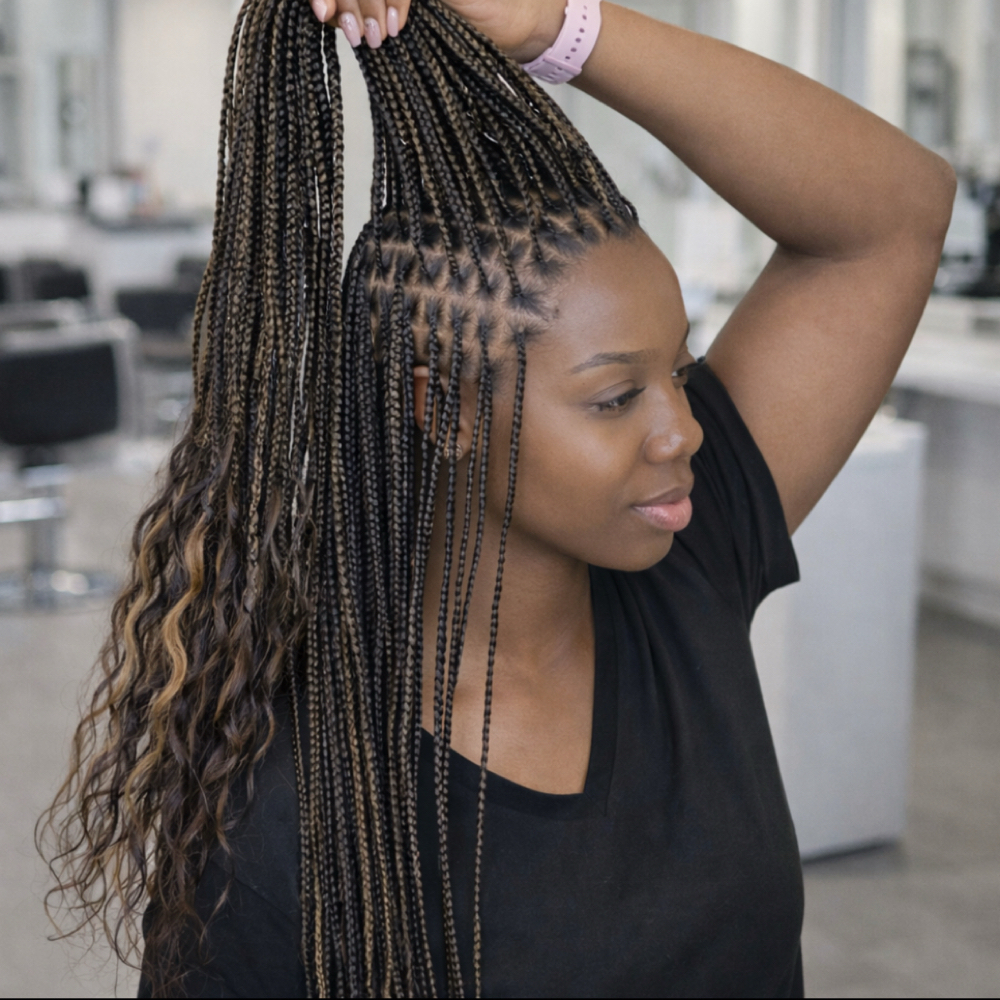 Knotless Braids Small (Butt Length) at Gigi African Braids Houston in Cypress, TX