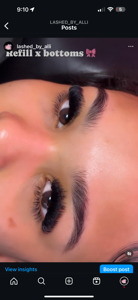 Bottom Lashes at Lashed by Alli in Warwick, RI