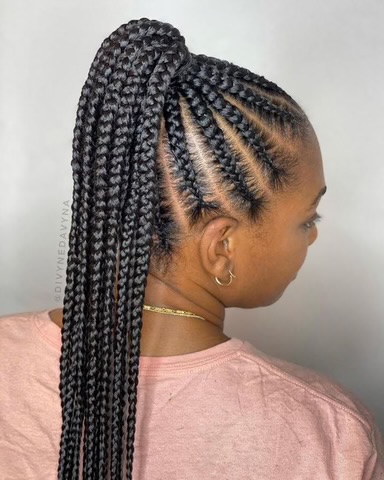 Small Ponytail Cornrow