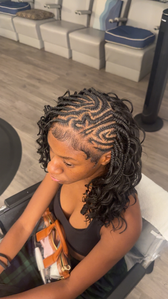 Smedium Fulani Boho Knotless Braids at Thema411 in Columbus, GA