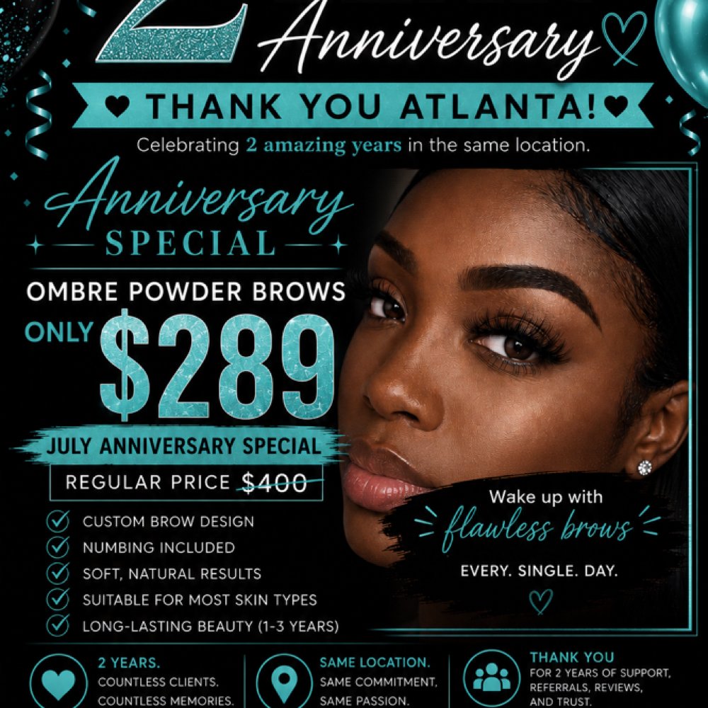 Anniversary Special at Lovelybrowz&beauty in Smyrna, GA