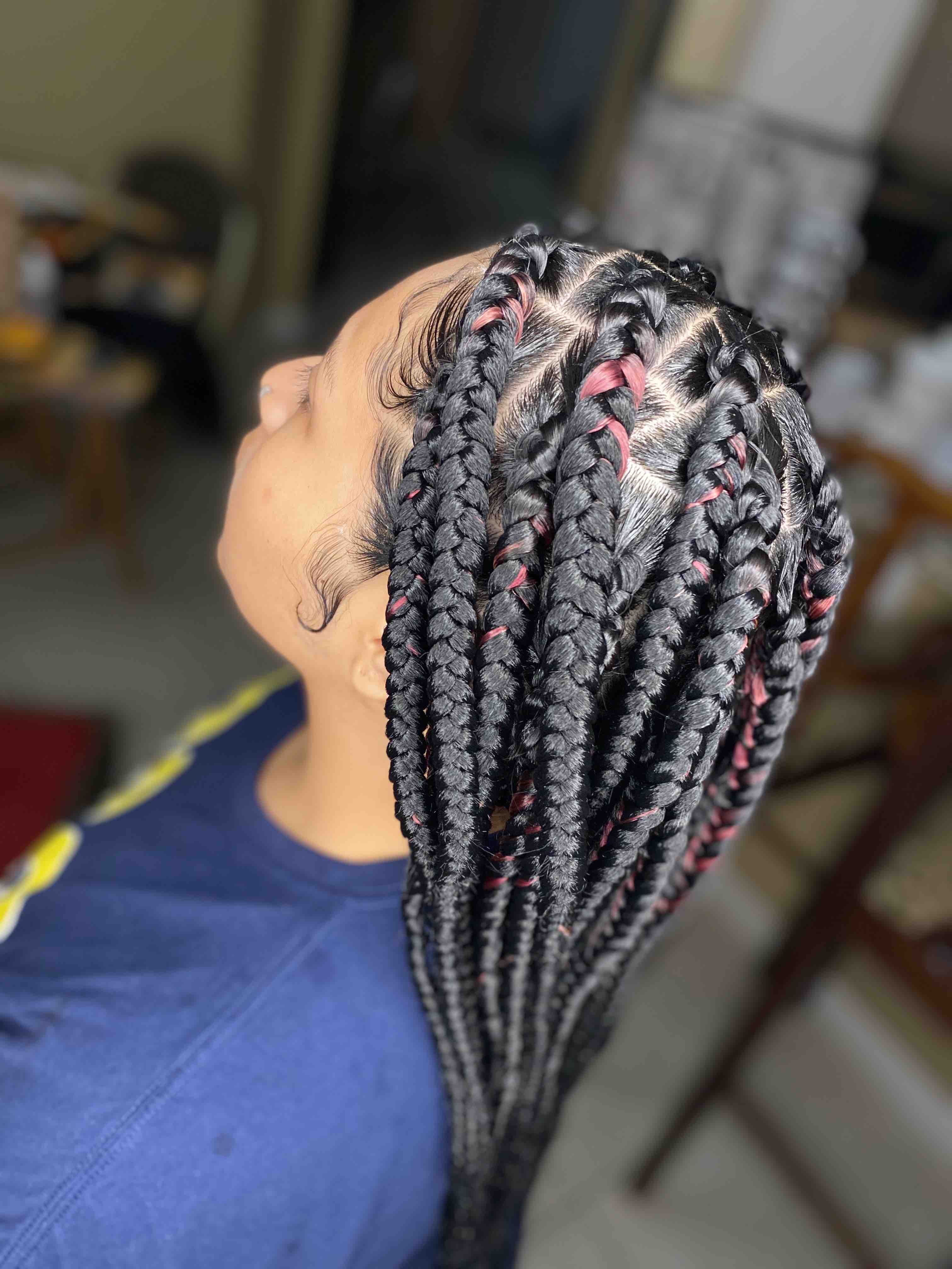 Large knotless braids Midback