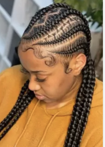4-6 Stitch Braids Butt Length at C&C Hair Collection in Palos Hills, IL