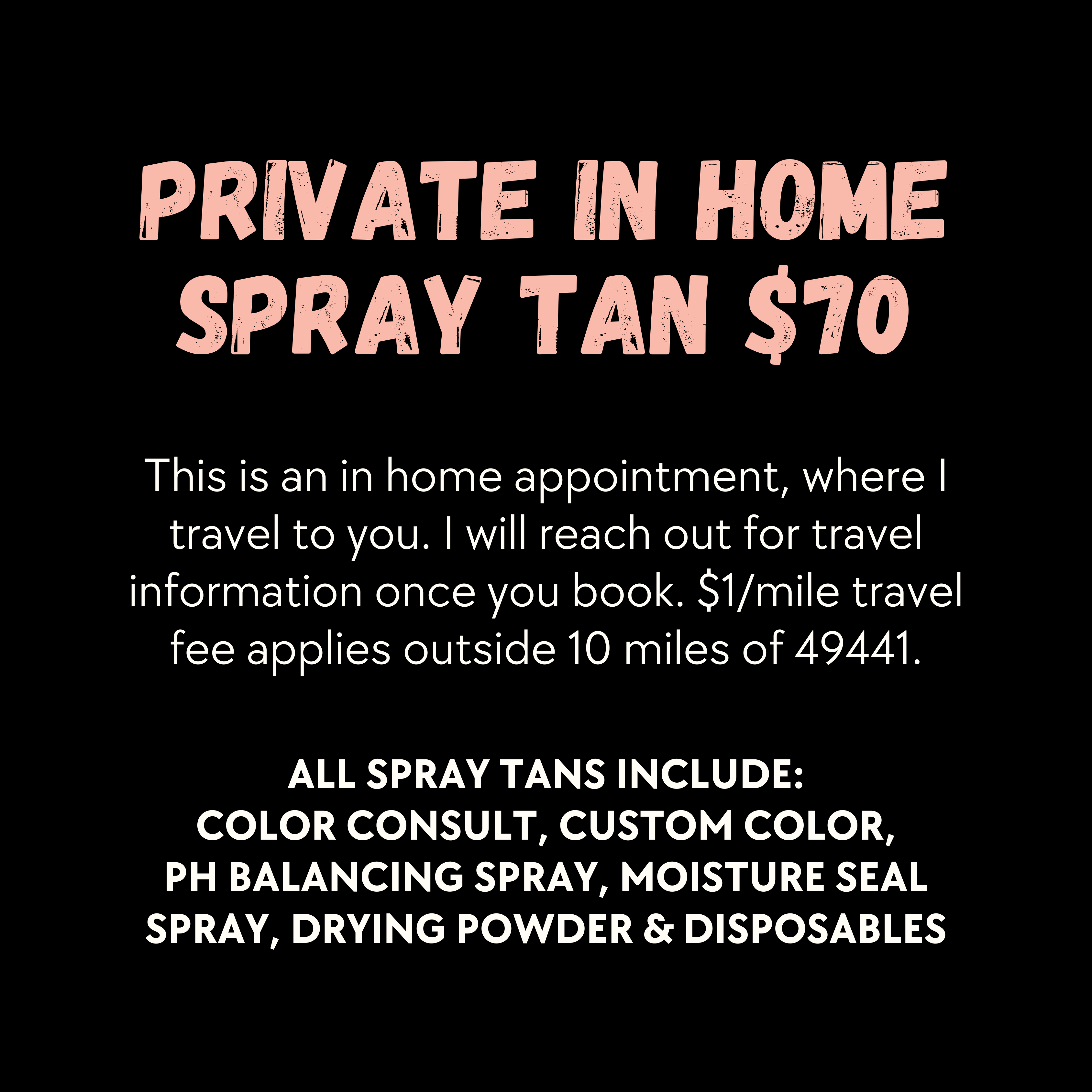 Private In Home Spray Tan