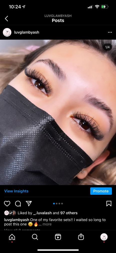 Hybrid lashes at Luvglambyash in Lawndale, CA