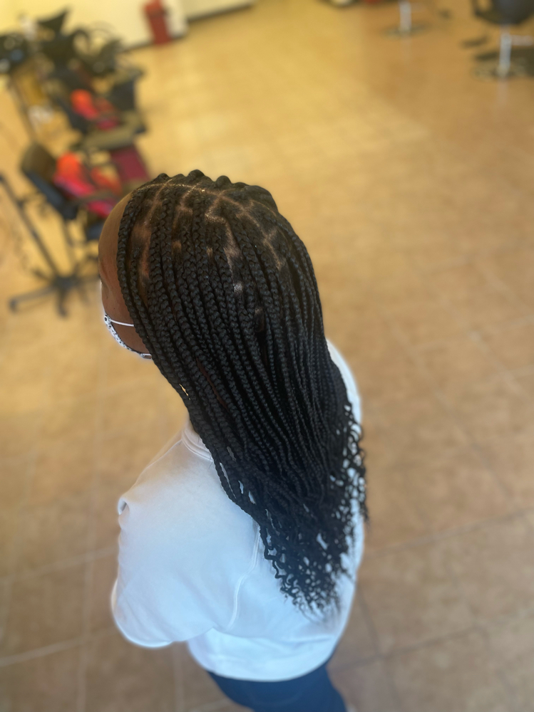 Small Waistlength Knotless Braids