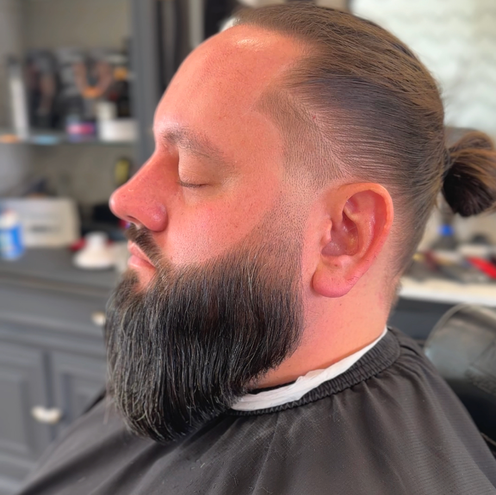 Beard Sculpt & Razor Finish at Studio 580 in Lawton, OK