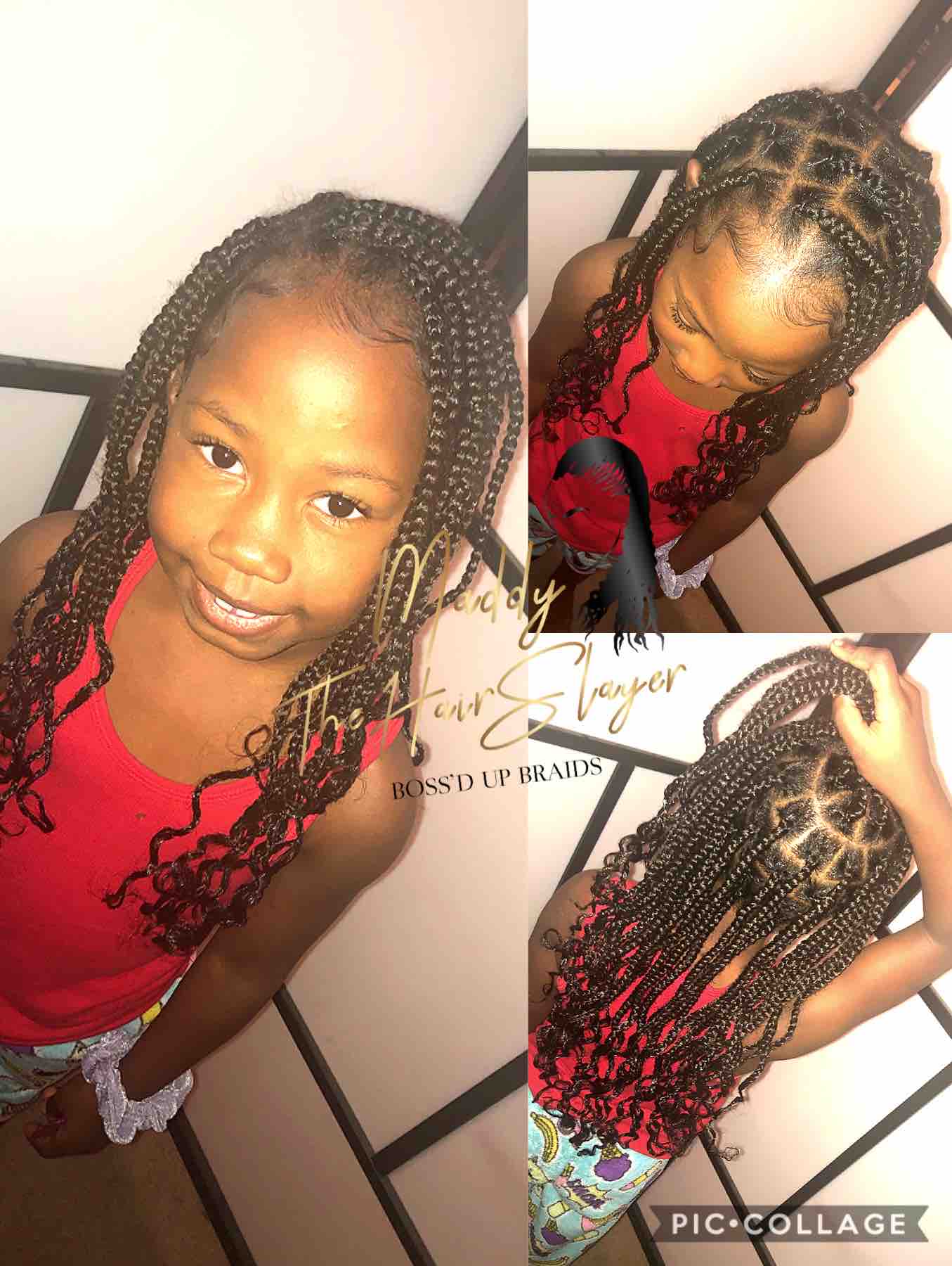 Kids knotless Braids Under 11 Med