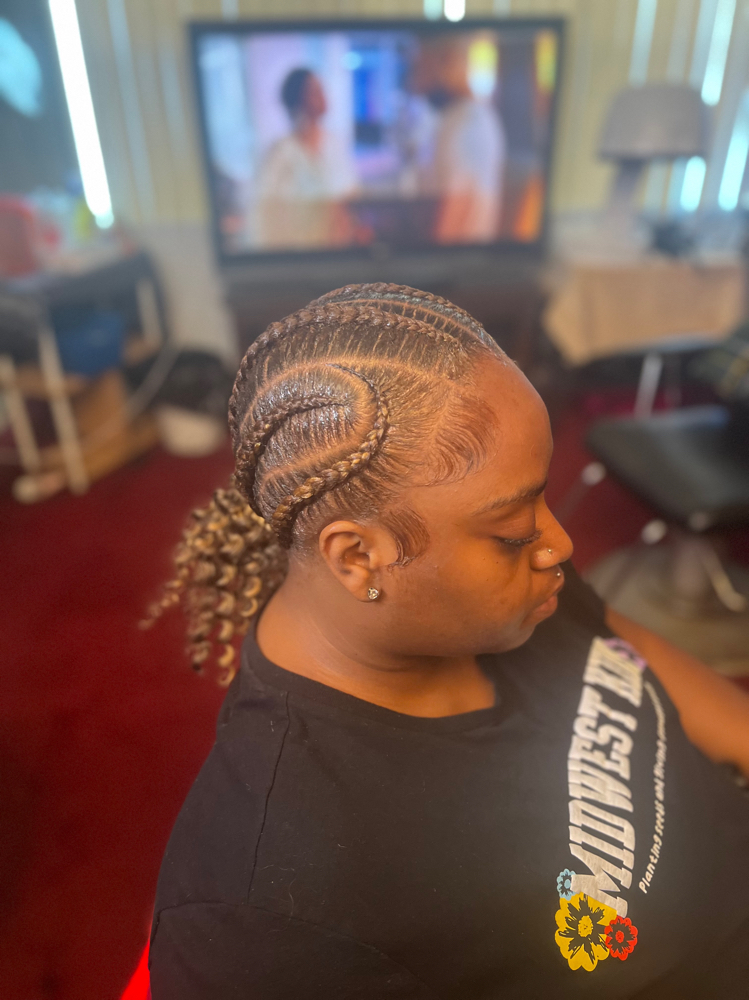Freestyle Feed Ins (5-6 Braids)