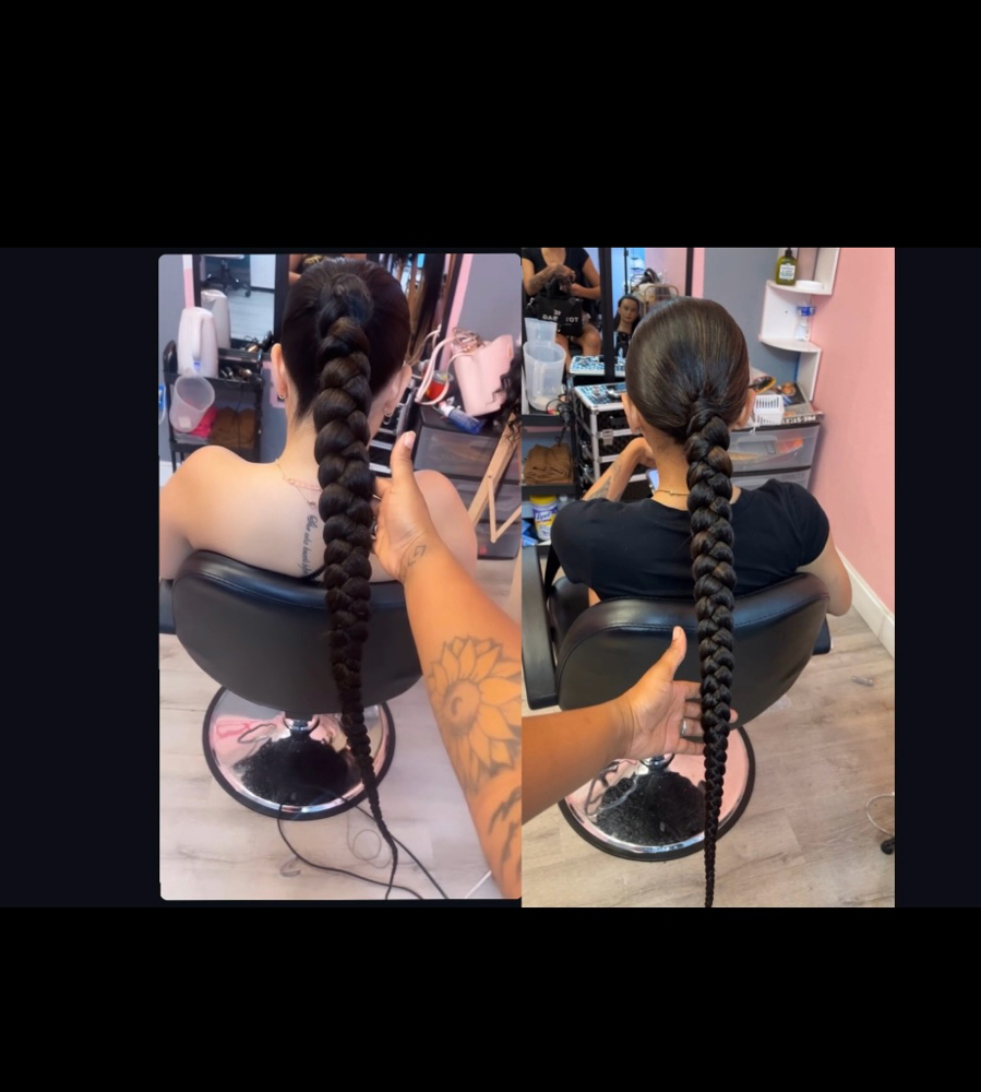Braided ponytail