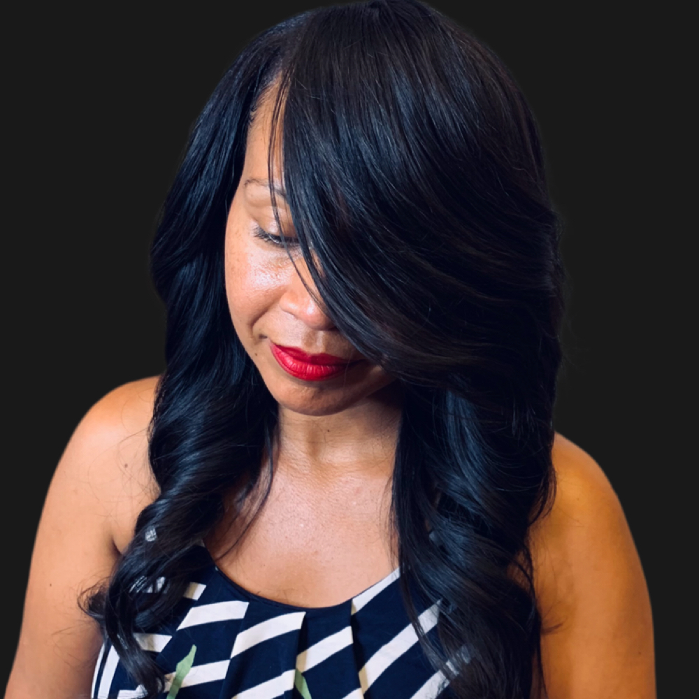 Traditional Sew-in, In Salon at Hair By Sandy Safari Salon in Henderson, NV