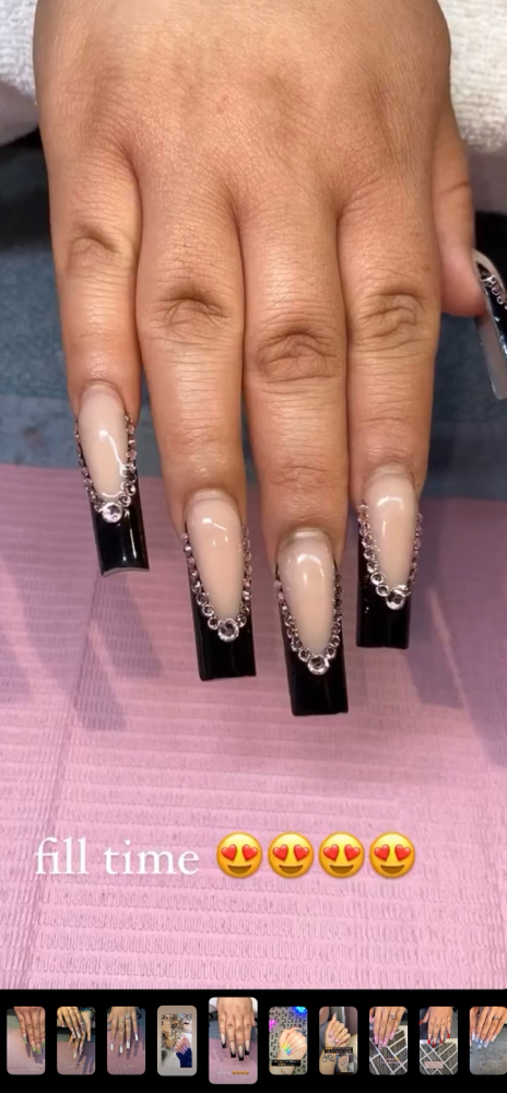 Long Acrylic Fill In