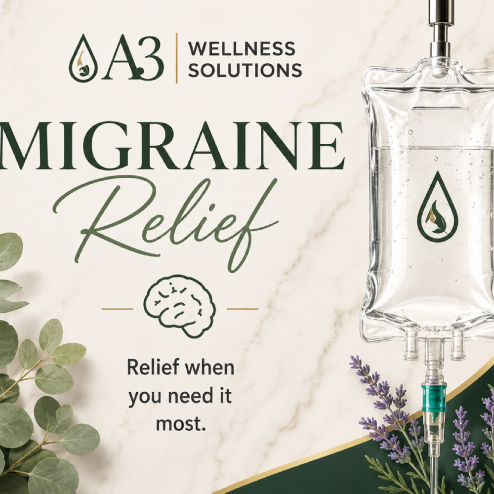 Migraine Relief IV at A3 Wellness Solutions in Freeport By, NY