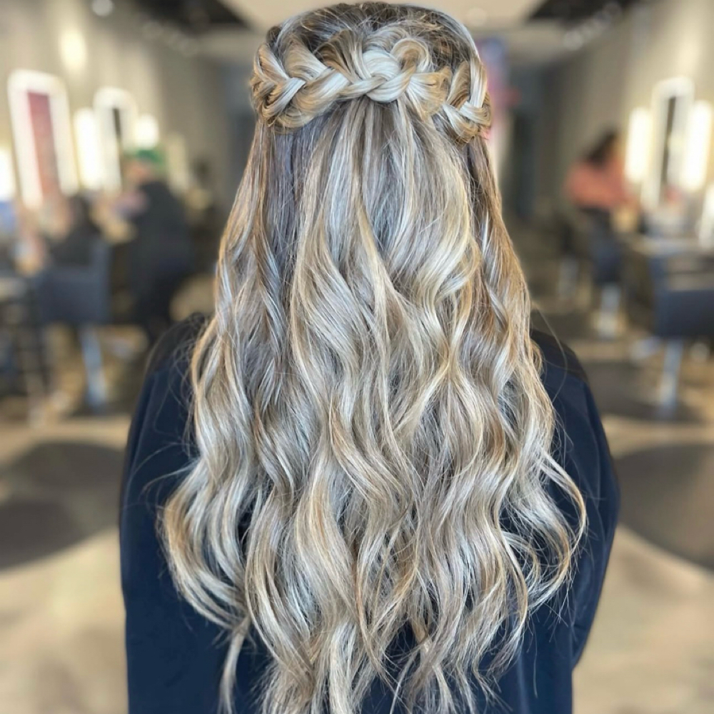 Half Updo at BRENNA YBARRA in North Royalton, OH