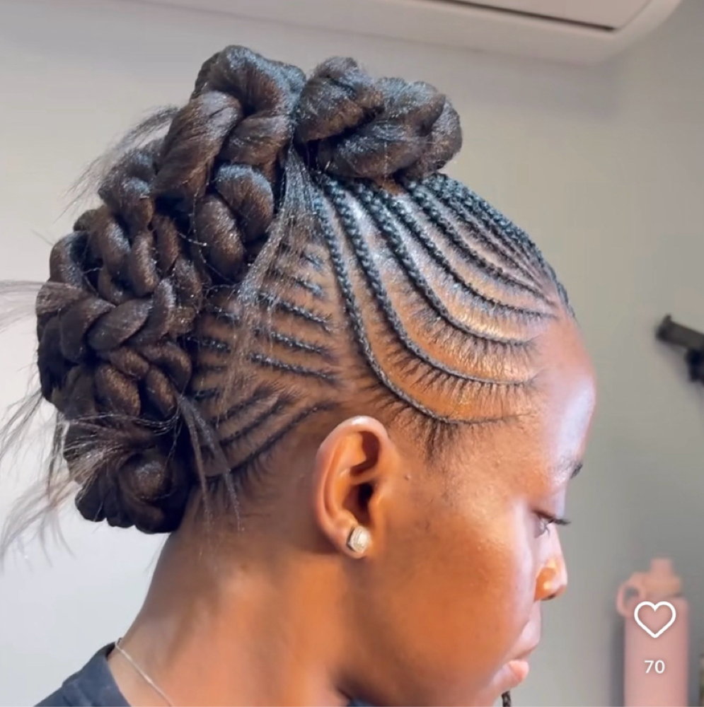 Mohawk Updo at Braids_by_Naider in Burtonsville, MD
