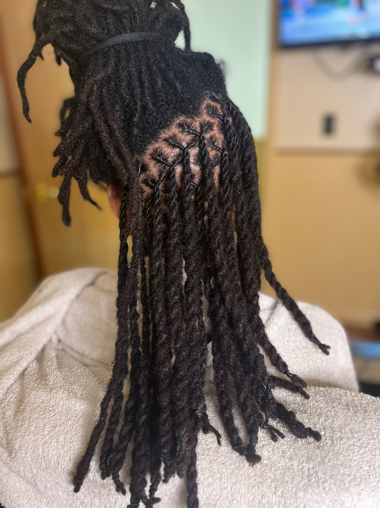 Retwist & 2 Strand Past Shoulder