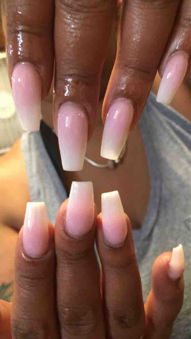 Ombre Pink & White