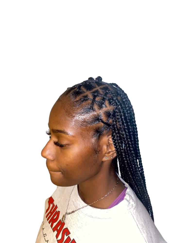 Half Rubber Band Design / Knotless