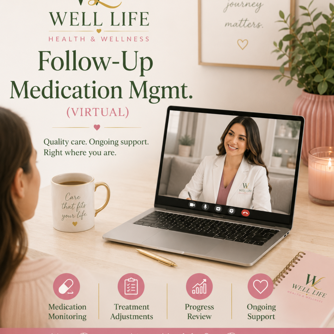 FOLLOW UP MEDICATION (VIRTUAL) at Well Life Integrated Medical LLC in Okeechobee, FL