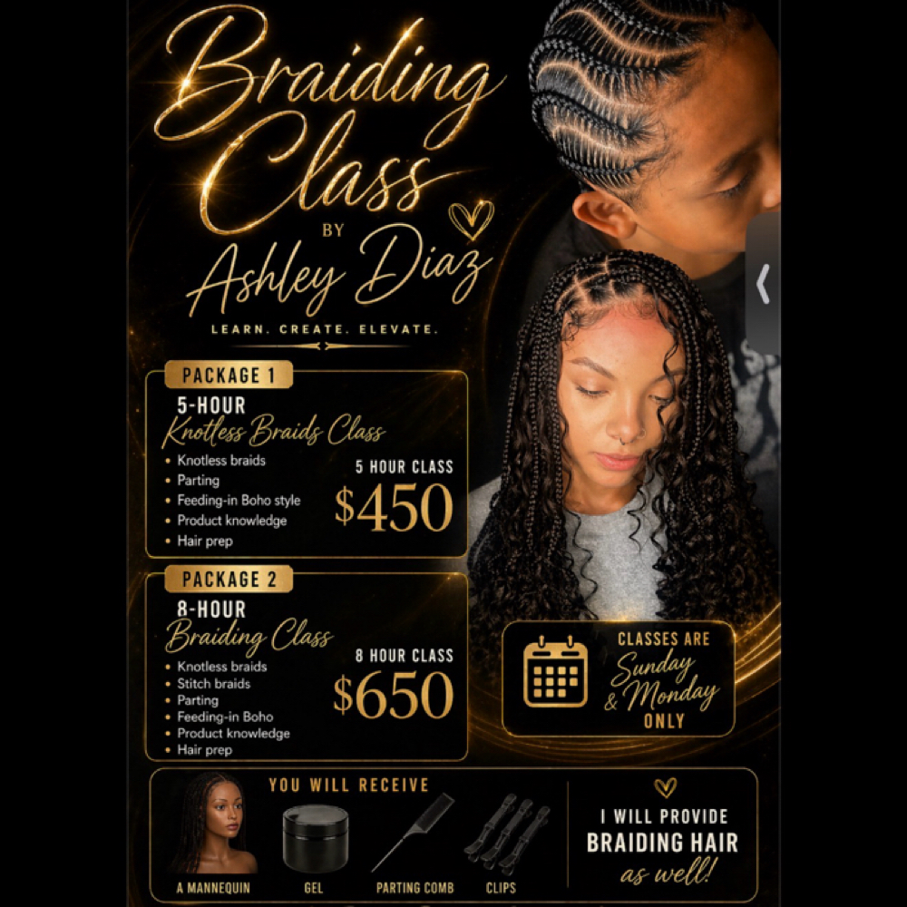 Braiding Class SUNDAY/MONDAY ONLY at 51 Braids in Greenville, SC