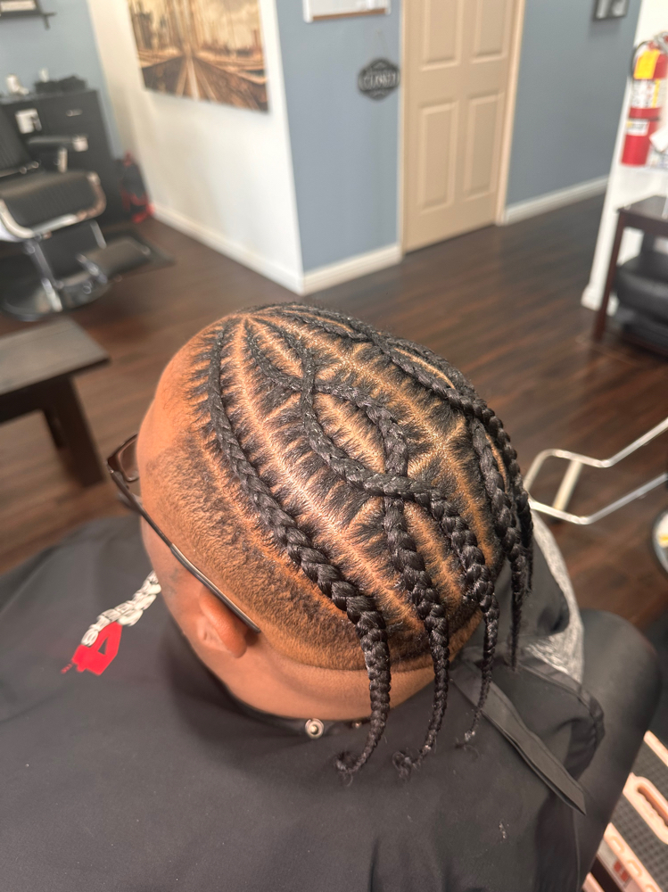 Men Braids - Cornrows (Top Of Head)