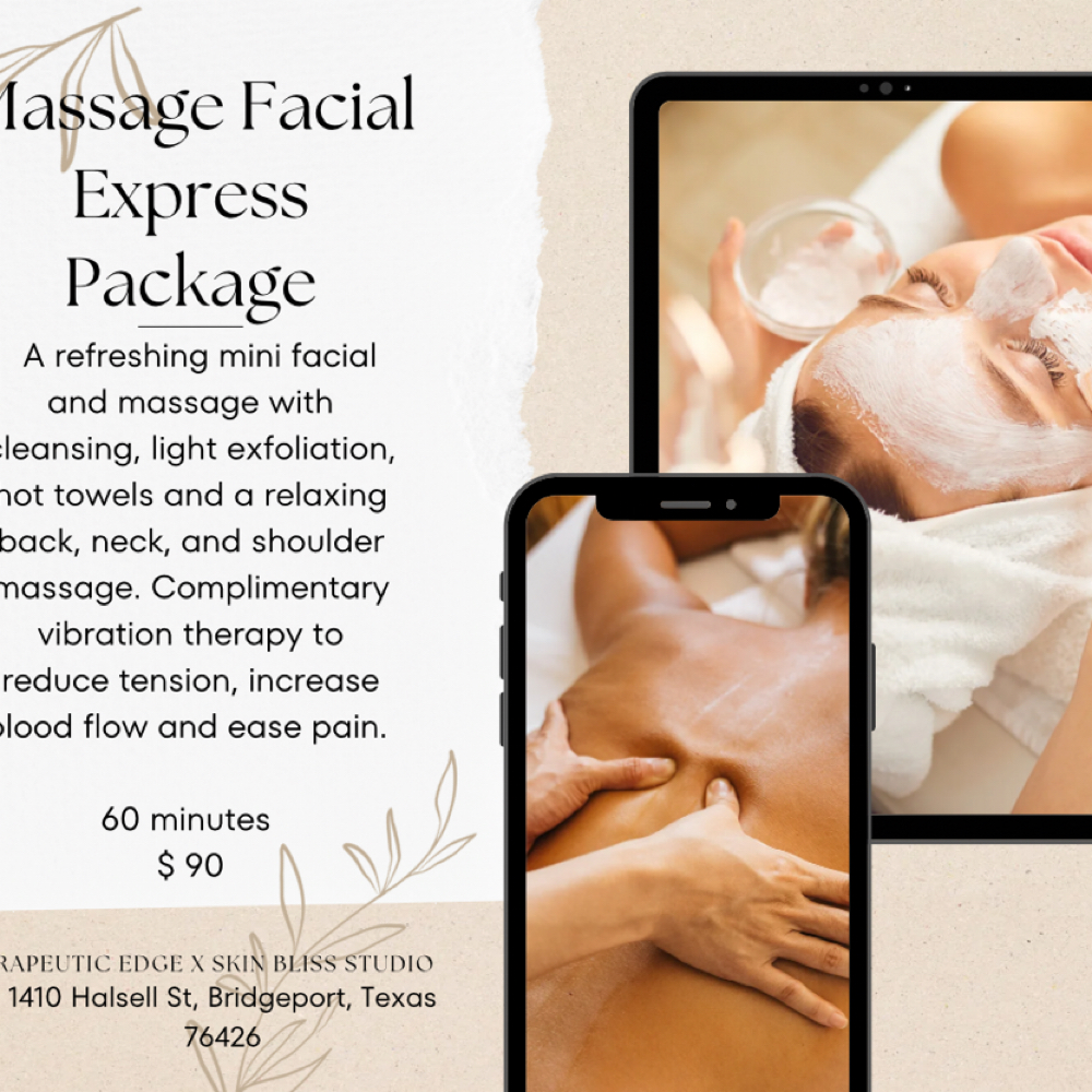 Express MassagexFacial at Skin Bliss Studio in Bridgeport, TX
