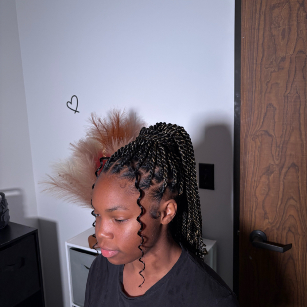 Kids Smedium / Medium knotless at TheBraidSpot in Houston, TX