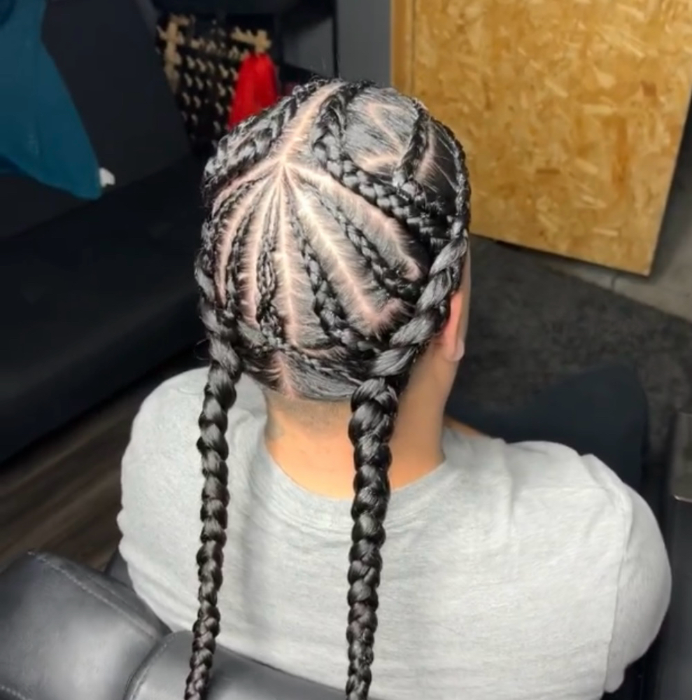 2 BRAIDS W Design FULL HEAD