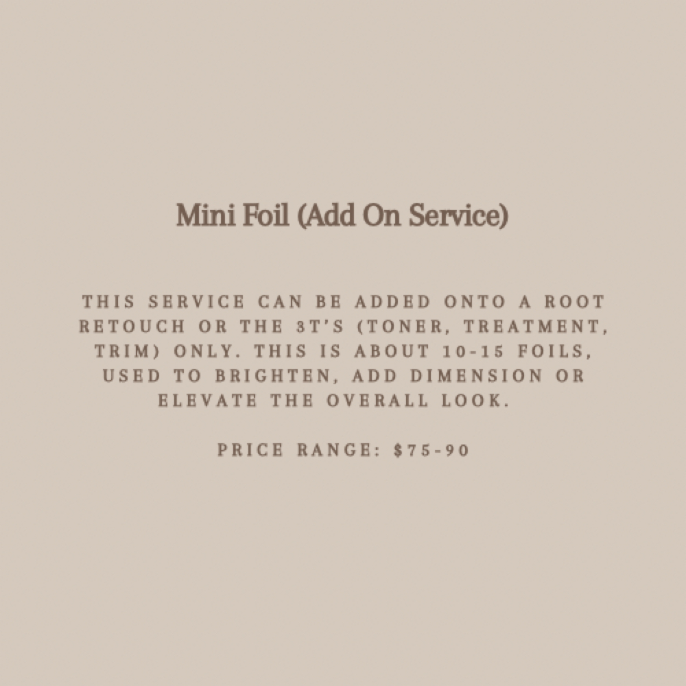 Mini Foil (Add On) at Christine Cook in Liverpool, NY