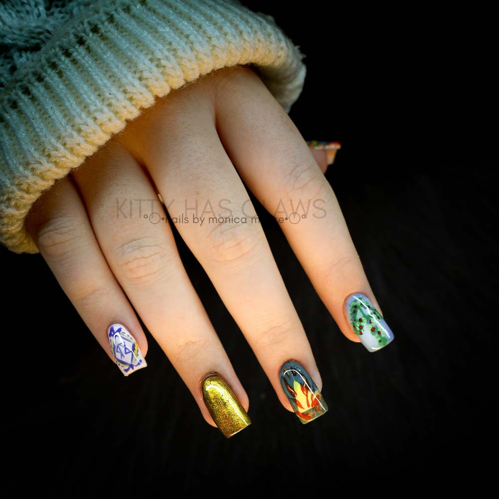 Freehand Nail Art/Chrome Nails