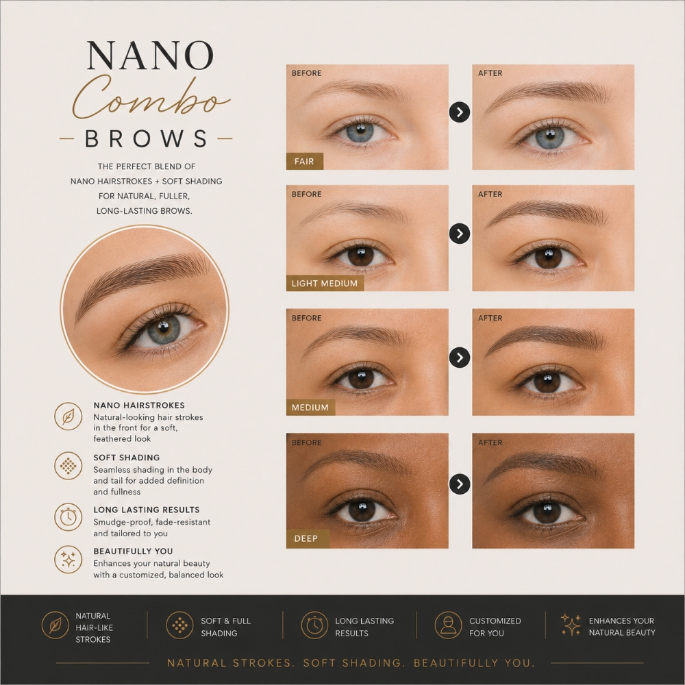 Nano Combo Brows at Her's Finish Look in Oroville, CA