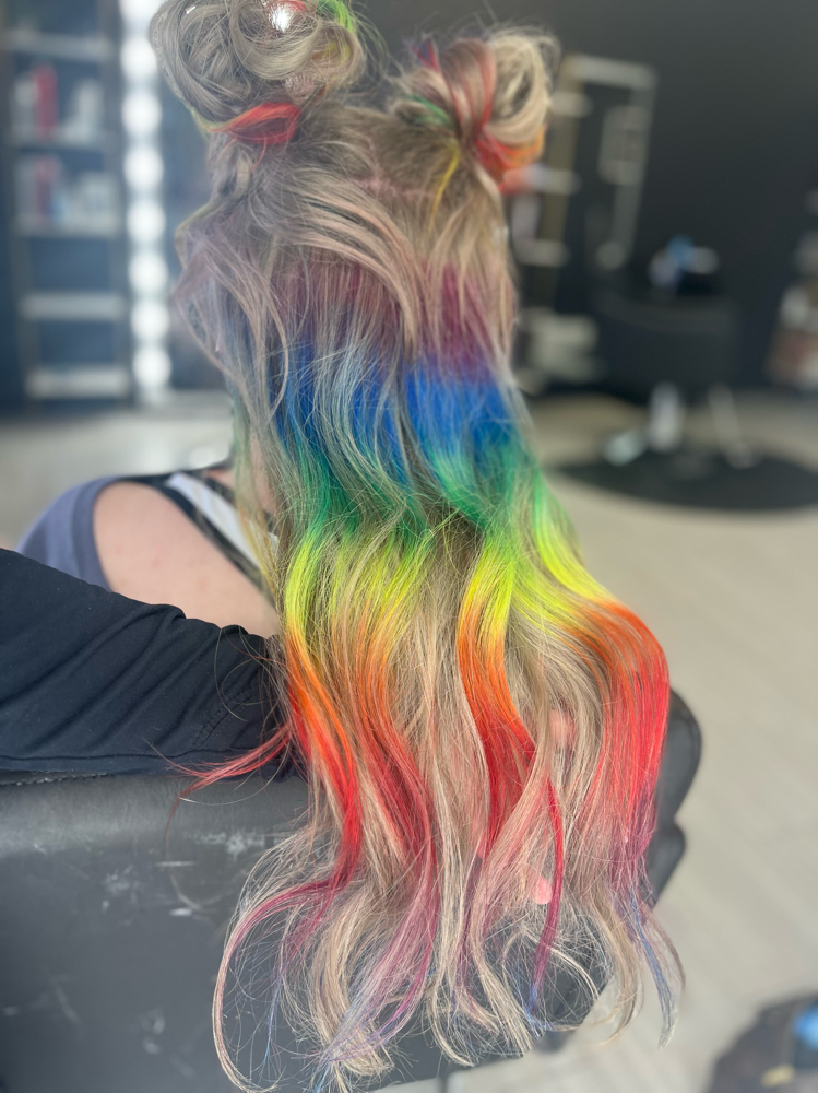 Custom Rainbow Colors 🌈 at Hair Obsession in oklahoma City, OK