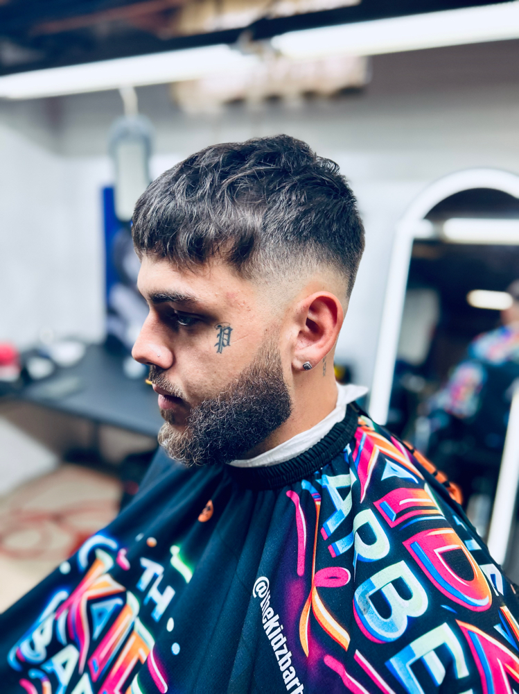 Adult Haircut + Sheer Work + Beard at The Kidz Barber in Mount Morris, MI