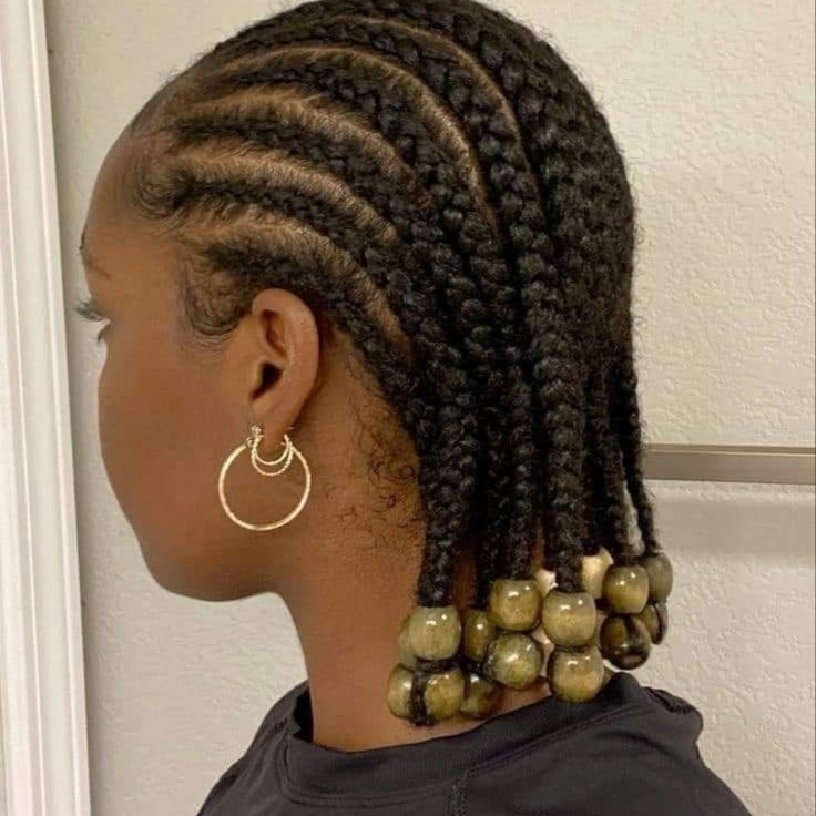 Protective hairstyle cornrows at T.S.K hair and braiding