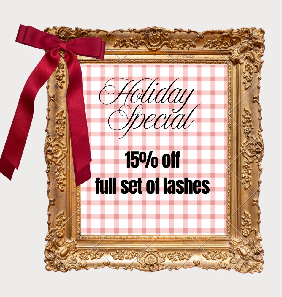 15% off full set of lashes