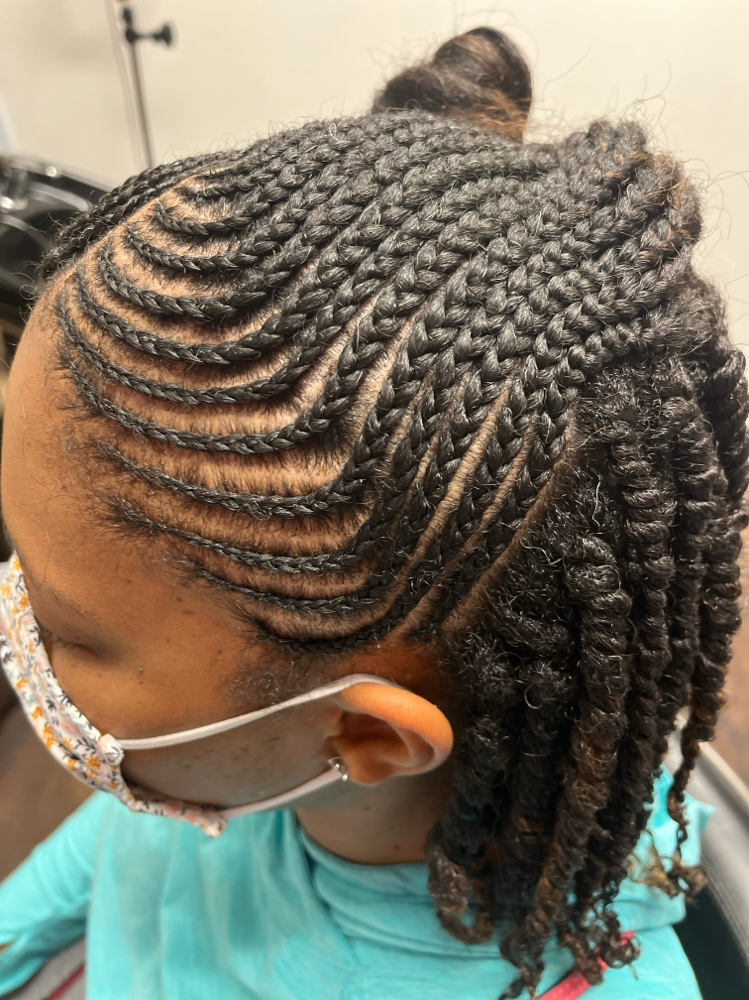 Natural Cornrowns With Two Strands