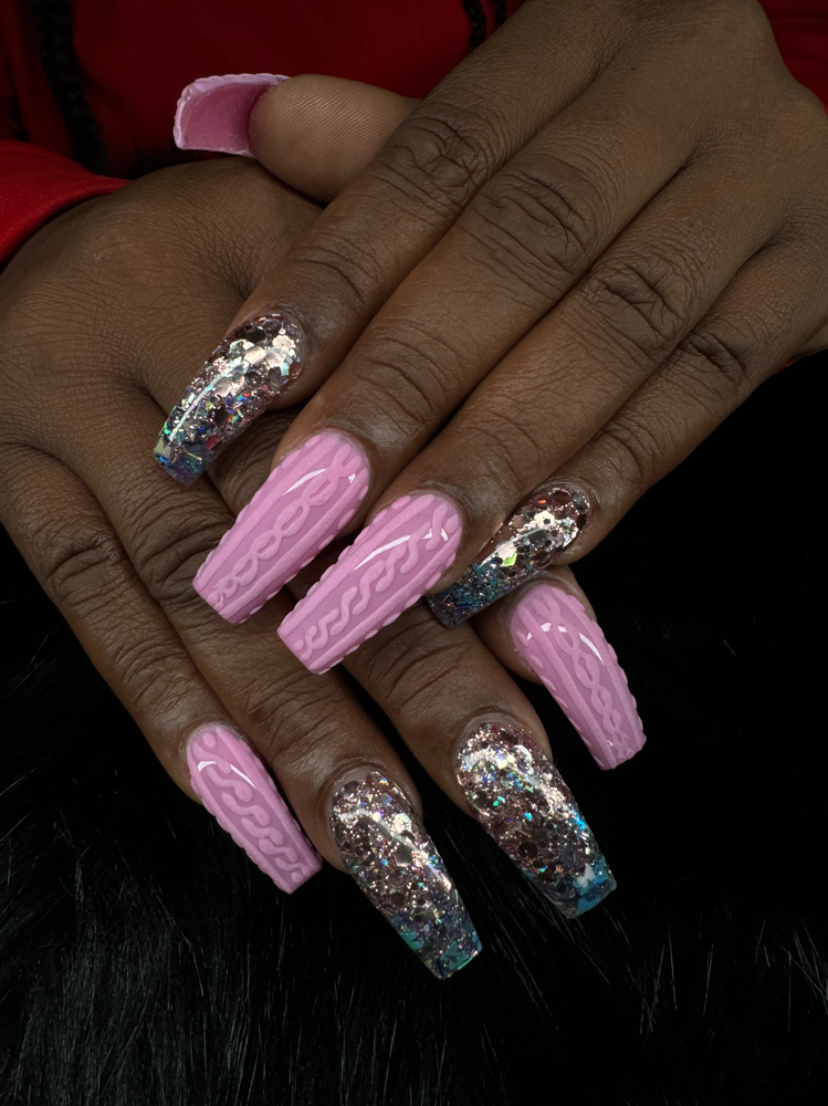 Long Freestyle Luxury Full Set at Nail’sByAivrev in Fort Wayne, IN