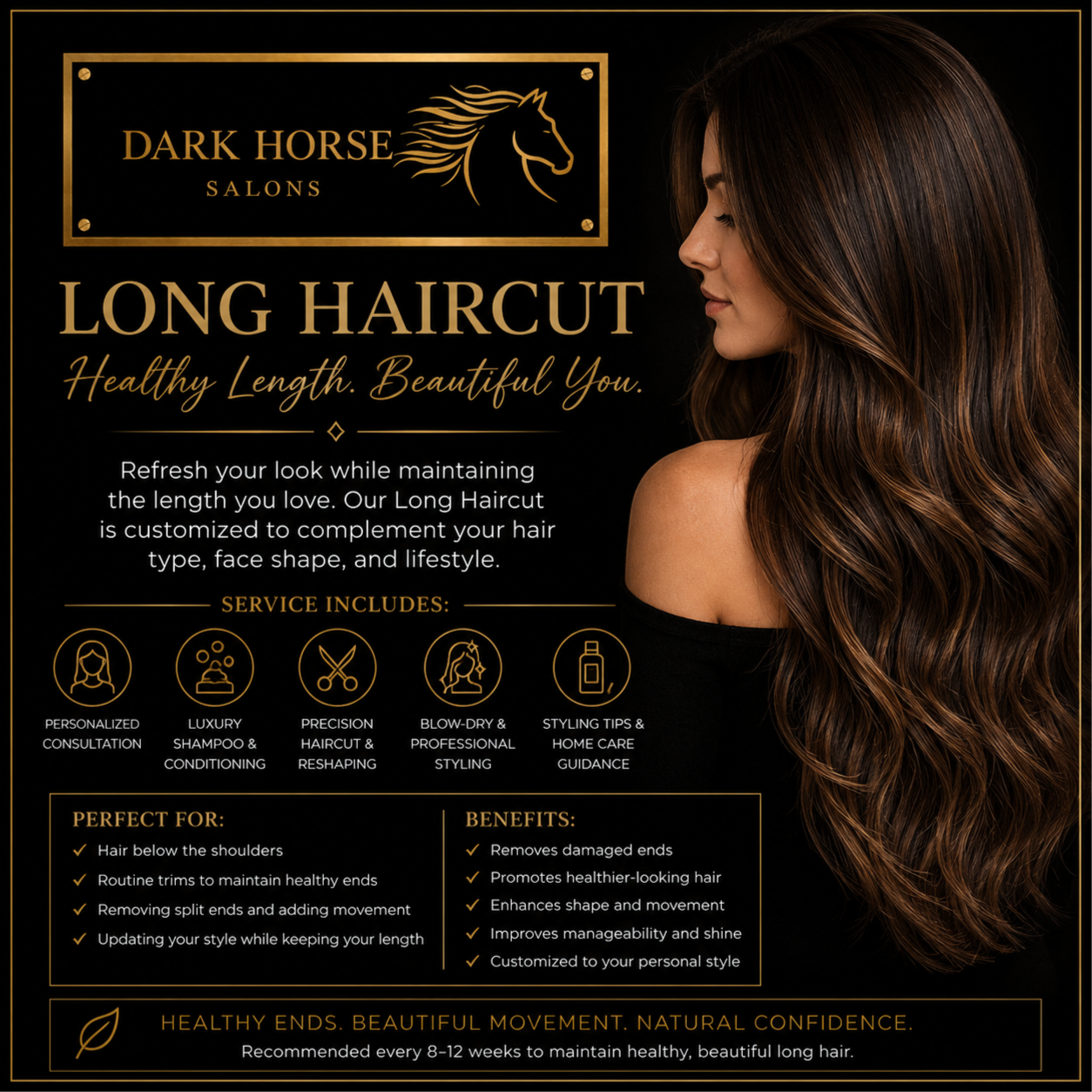 Long Haircut at Dark Horse Salons in Boulder, CO