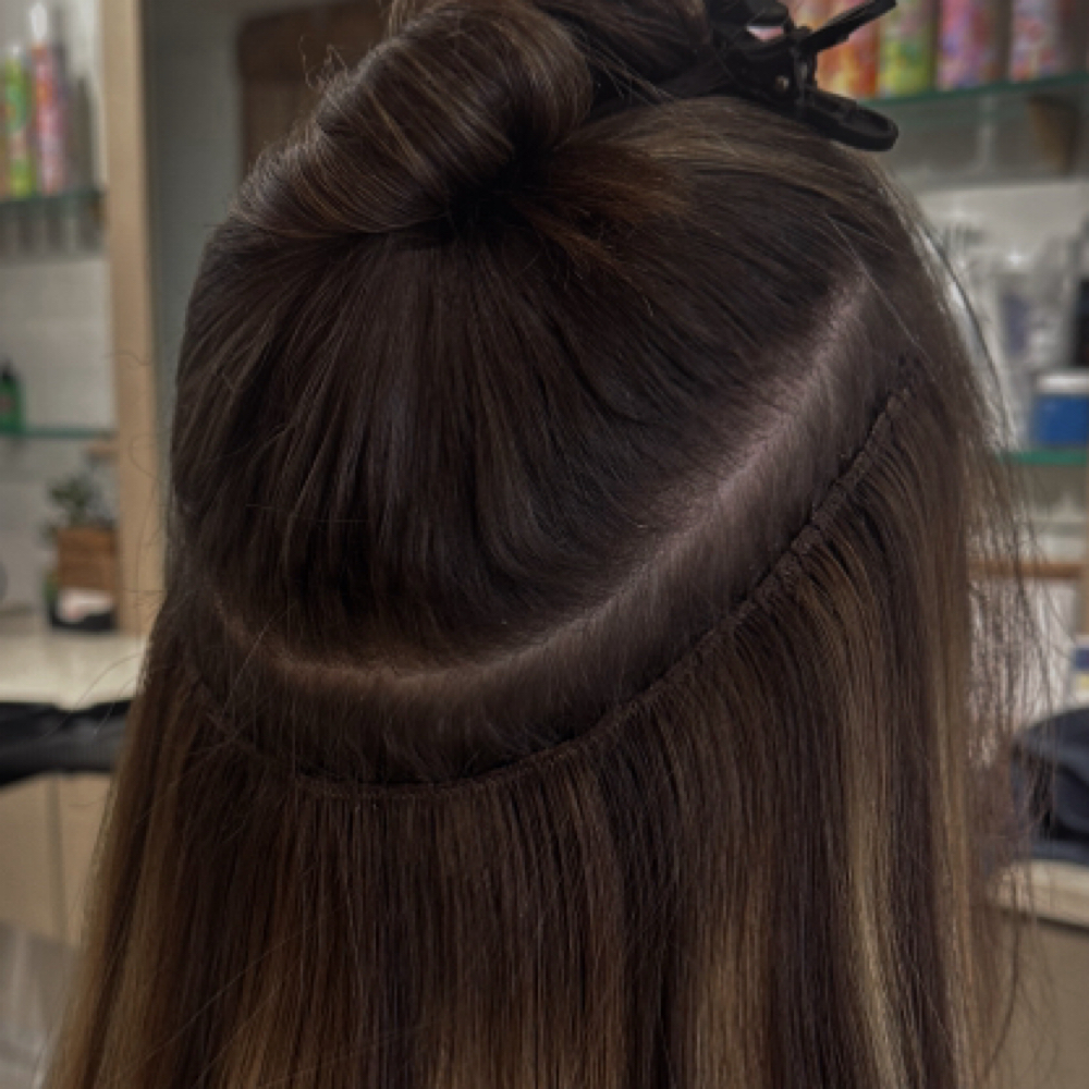 Hair Extension Maintanence at Canvas Salon Co. in Jackson, MI