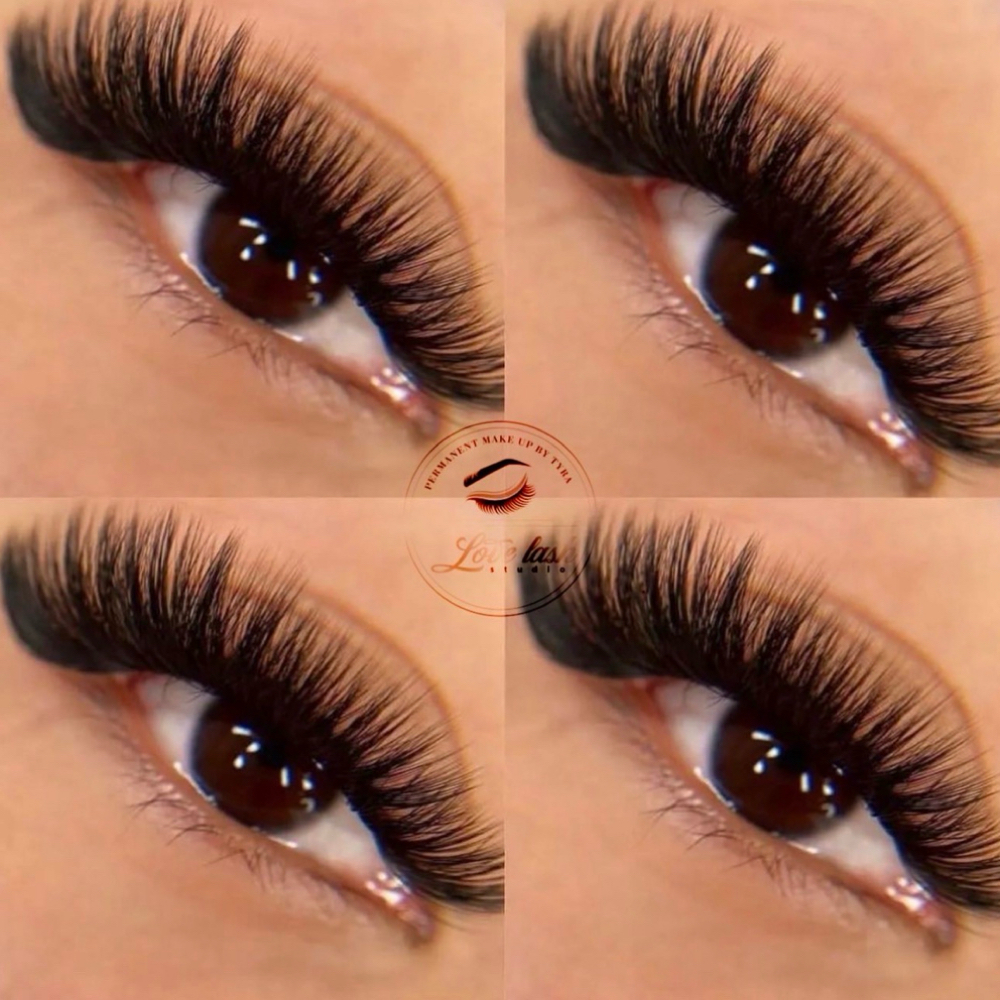 Hand-fanned (Full / Fluffy / Dense) at Love lash studio in Laguna Hills, CA