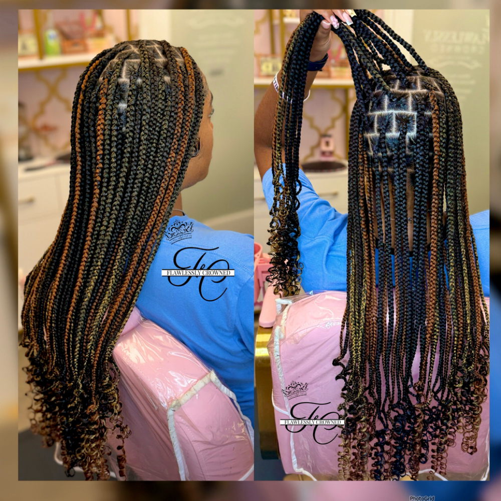 Knotless (Medium+Midback Length) at Flawlessly Crowned Beauty Salon in Chesapeake, VA