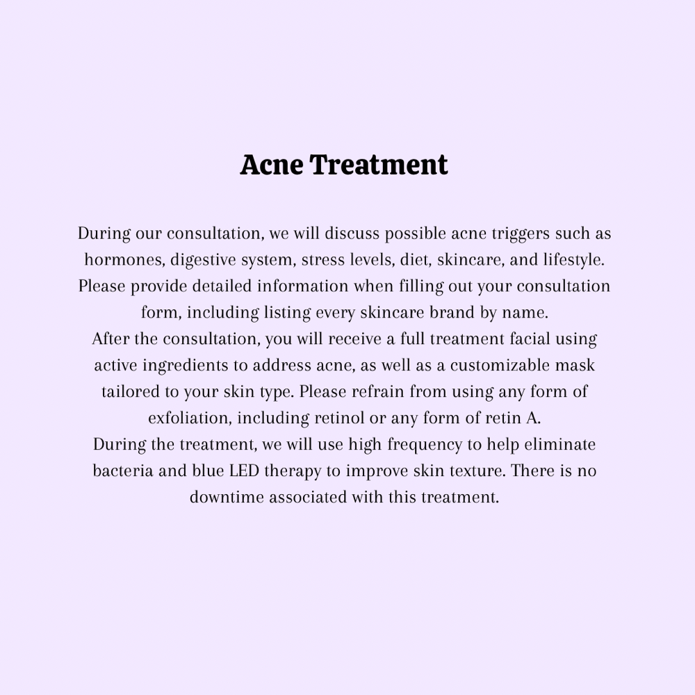 Acne Treatment Facial